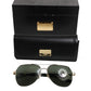 Dolce & Gabbana Black 18K Gold Plated Polarized Steel DG2133K Sunglasses