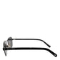Dolce & Gabbana Black Metal Frame Square Lenses DG2222 Eyewear Sunglasses