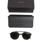 Dolce & Gabbana Black Metal Frame Round DG2276 Eyewear Shades Sunglasses