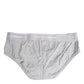 Dolce & Gabbana Gray Cotton Stretch Regular Brief Underwear