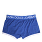 Dolce & Gabbana Blue Cotton Stretch Regular Boxer Underwear