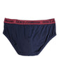 Dolce & Gabbana Blue Red Logo Stretch Regular Brief Underwear