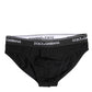 Dolce & Gabbana Black Cotton Stretch Regular Brief Underwear
