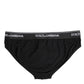 Dolce & Gabbana Black Cotton Stretch Regular Brief Underwear