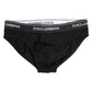 Dolce & Gabbana Black Cotton Stretch Regular Brief Underwear