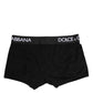 Dolce & Gabbana Black Cotton Stretch Regular Boxer Underwear