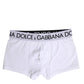 Dolce & Gabbana White Cotton Stretch Regular Boxer Underwear