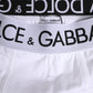 Dolce & Gabbana White Cotton Stretch Regular Boxer Underwear