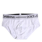 Dolce & Gabbana White Cotton Stretch Regular Brief Underwear