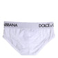Dolce & Gabbana White Cotton Stretch Regular Brief Underwear