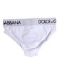 Dolce & Gabbana White Cotton Stretch Regular Brief Underwear