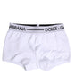 Dolce & Gabbana White Cotton Stretch Regular Boxer Underwear