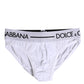 Dolce & Gabbana White Cotton Stretch Regular Brief Underwear