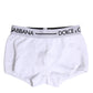 Dolce & Gabbana White Cotton Stretch Regular Boxer Underwear