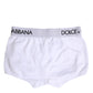 Dolce & Gabbana White Cotton Stretch Regular Boxer Underwear