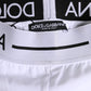 Dolce & Gabbana White Nylon Logo Waistband Boxer Brief Underwear