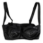 Dolce & Gabbana Black Silk Underwired Balconette Bra Underwear