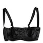 Dolce & Gabbana Black Silk Underwired Balconette Bra Underwear