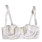 Dolce & Gabbana White Silk Underwired Balconette Bra Underwear
