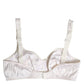 Dolce & Gabbana White Silk Balconette Non Wire Bra Underwear