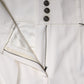 Dolce & Gabbana White Wool High Waist Tapered Pants
