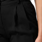 Dolce & Gabbana Black Wool High Waist Wide Leg Pants