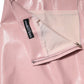 Dolce & Gabbana Glossy Pink Cotton Mid Waist Mini Skirt