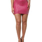 Dolce & Gabbana Pink Rhinestone Embellished Logo Mini Skirt