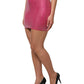 Dolce & Gabbana Pink Rhinestone Embellished Logo Mini Skirt