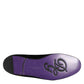 Dolce & Gabbana Black DG Crown Embroidery Loafers Slip On Shoes