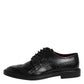Dolce & Gabbana Black Calf Leather Derby Formal Dress Shoes
