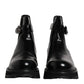 Dolce & Gabbana Black Belted DG Logo Men Chelsea Boots Shoes