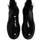 Dolce & Gabbana Black Belted DG Logo Men Chelsea Boots Shoes