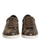 Dolce & Gabbana Brown Exotic Leather Low Top Sneakers Shoes