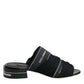 Dolce & Gabbana Black Slides Slip On Sandals Shoes