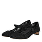 Dolce & Gabbana Black Vally Taormina Floral Lace Pumps Shoes