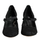 Dolce & Gabbana Black Mary Jane Taormina Lace Pumps Shoes