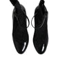 Dolce & Gabbana Black Leather Lace Socks Heels Pumps Shoes