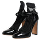 Dolce & Gabbana Black Leather Lace Socks Heels Pumps Shoes