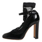 Dolce & Gabbana Black Leather Lace Socks Heels Pumps Shoes