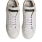Dolce & Gabbana White Gold Leather Low Top Sneakers Shoes
