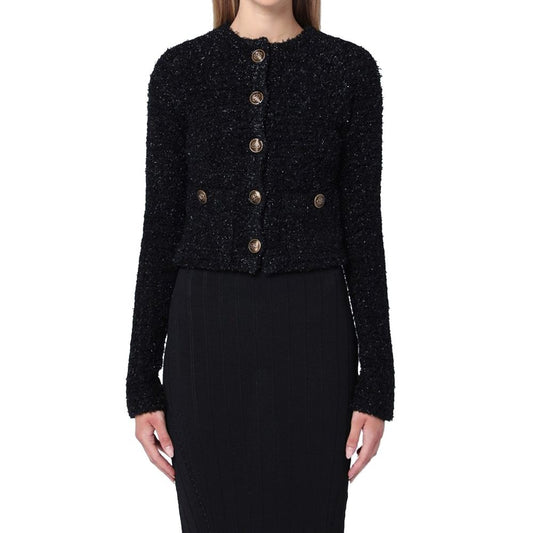 Balenciaga Crop Bouclé Cardigan