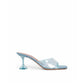 Amina Muaddi Lupita Glass Pvc Denim Mules