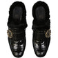 Eleventy Leather Fur Mules