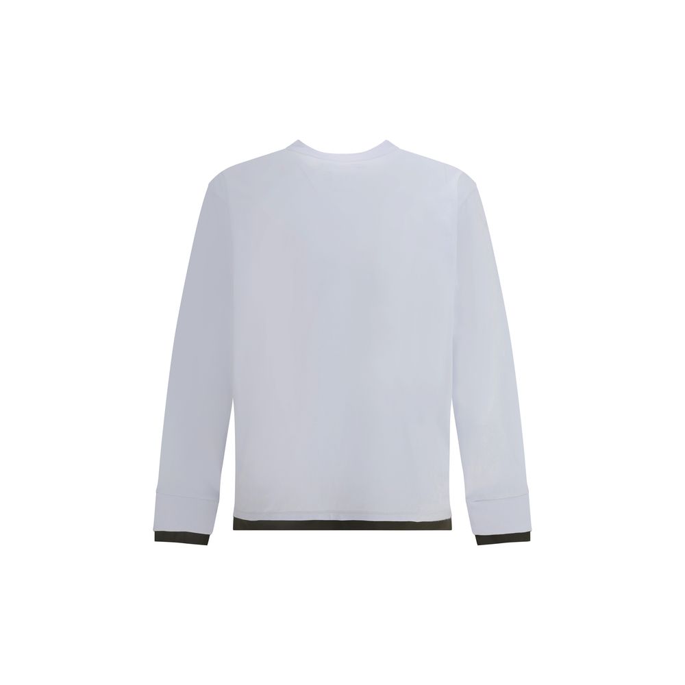 Sacai White Cotton Long Sleeve T-Shirt Mens T-Shirt