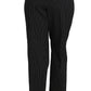 Dolce & Gabbana Elegant Black Pinstripe Dress Pants