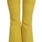 Dolce & Gabbana Chic Yellow Flare Pants for Elegant Evenings