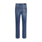 Givenchy Blue Cotton Straight-Leg Jeans