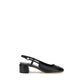 Jimmy Choo Black Calf Leather Bos Taurus Mid Heel Pumps
