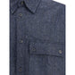Thom Browne Blue Wool Dress Shirt